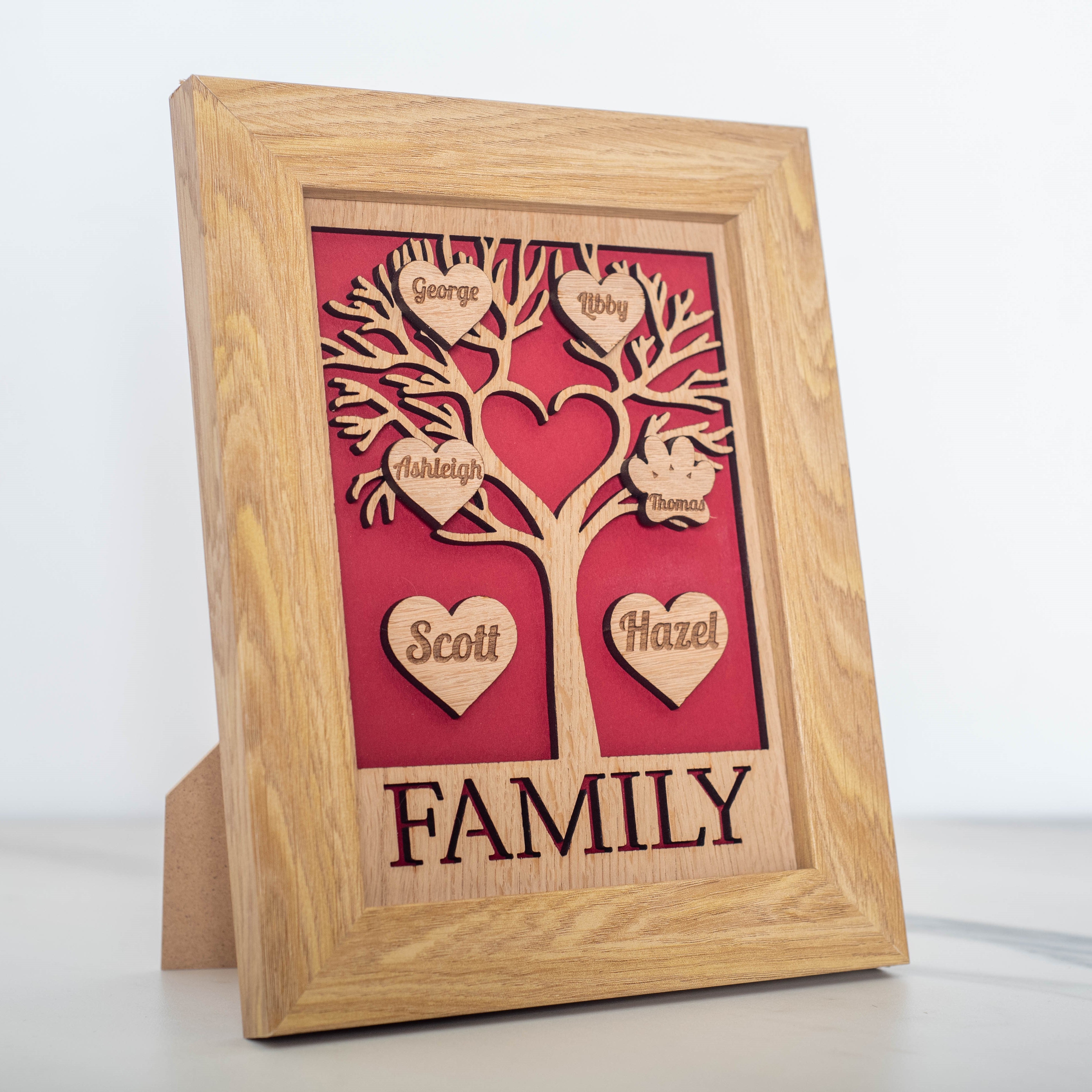 Large Personalized Family Tree With Frames Personalised Family Tree