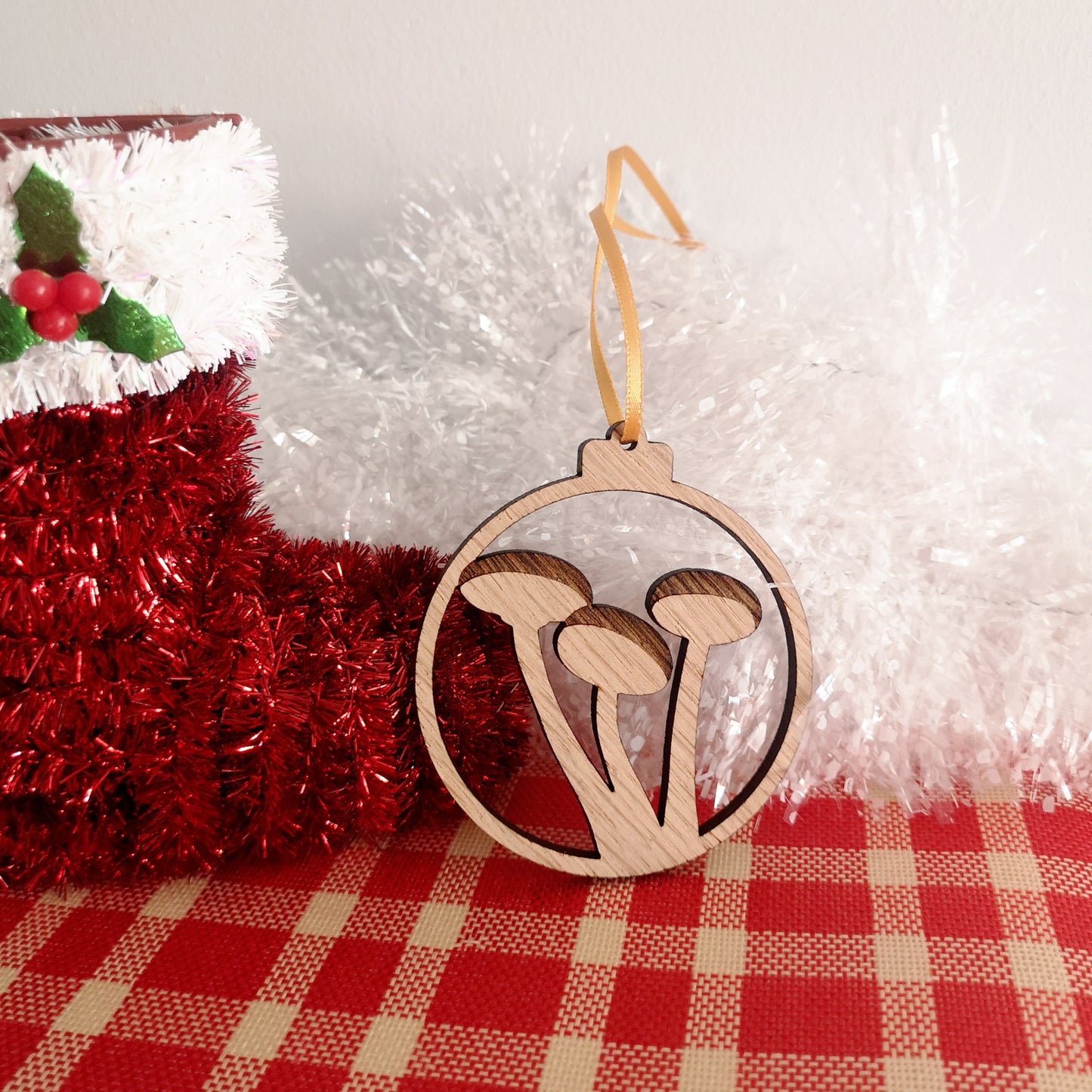 Oak Mushroom Christmas Tree Decoration