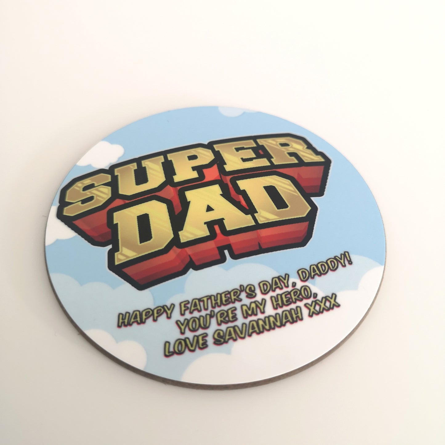 Super Dad Personalised Coaster