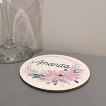 Load image into Gallery viewer, Round Floral Coaster
