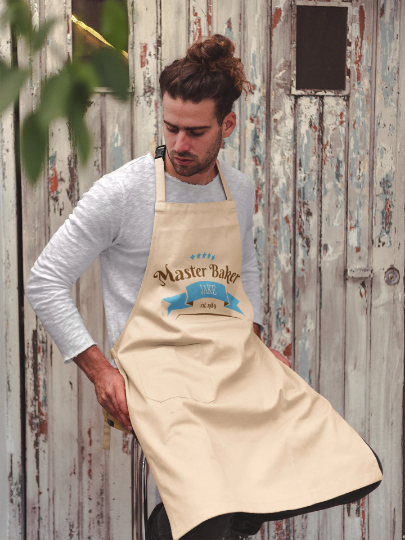 Personalised Master Baker Kitchen Apron
