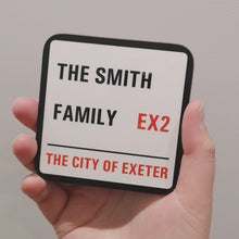Load and play video in Gallery viewer, London Style Street Sign Coaster
