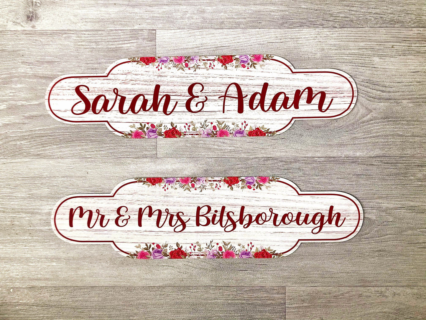 Floral Couples Sign - Made For You Gifts