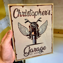 Load image into Gallery viewer, Vintage Motorbike Garage Sign - Made For You Gifts
