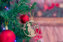 Load image into Gallery viewer, Oak Cat Christmas Tree Decoration

