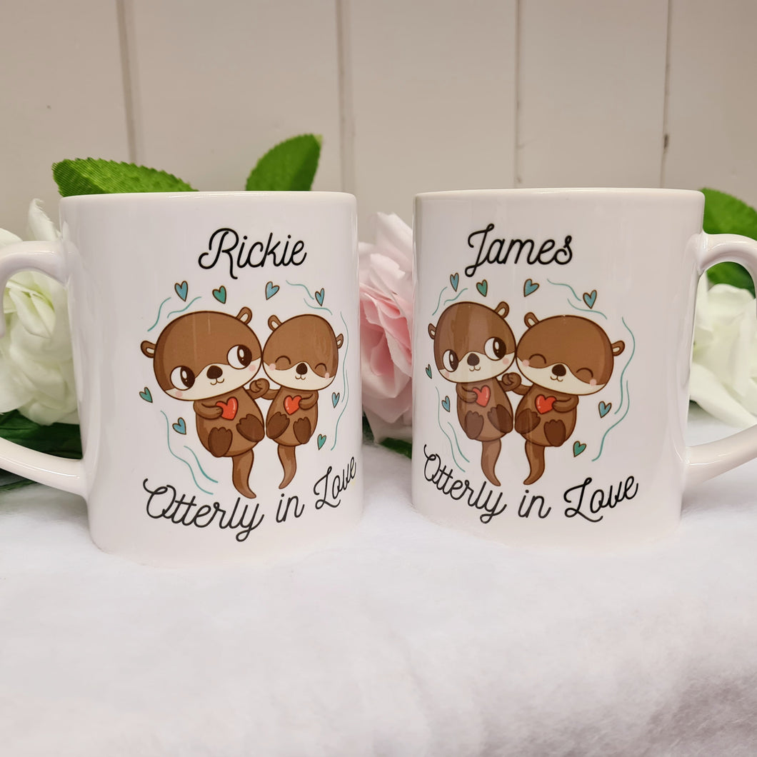 Cute Otters Valentine's Day Mugs