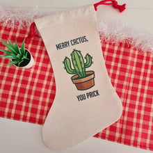 Load image into Gallery viewer, Funny Rude Cactus Christmas Stocking
