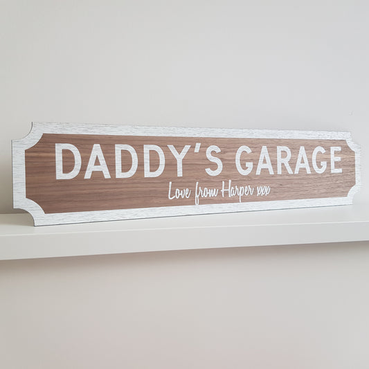 Wooden Personalised Garage Sign