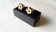 Load image into Gallery viewer, Football Engraved Oak Cufflinks
