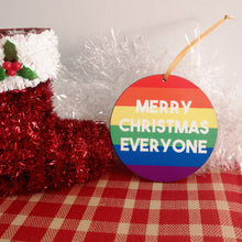 Load image into Gallery viewer, Merry Christmas Everyone Rainbow Bauble
