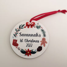Load image into Gallery viewer, First Christmas Wreath Personalised Bauble
