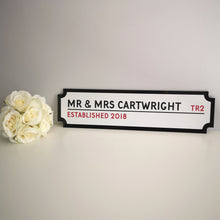 Load image into Gallery viewer, Personalised Couples Street Sign
