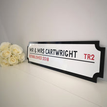 Load image into Gallery viewer, Personalised Couples Street Sign
