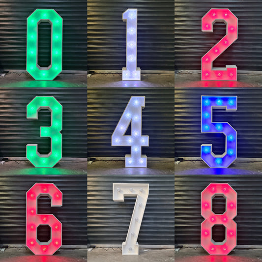 0-9 4ft Number Lights - combo discount