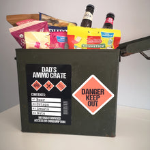 Load image into Gallery viewer, Dad&#39;s Ammo Crate, Personalised Genuine Ammunition Box Gift
