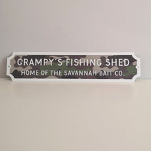 Load image into Gallery viewer, Camouflage Design Mini Personalised Street Sign, Bar Sign
