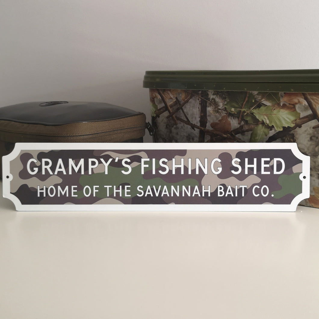 Camouflage Design Mini Personalised Street Sign, Bar Sign