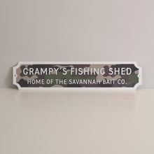 Load image into Gallery viewer, Camouflage Design Mini Personalised Street Sign, Bar Sign
