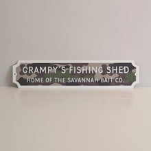 Load image into Gallery viewer, Camouflage Design Mini Personalised Street Sign, Bar Sign
