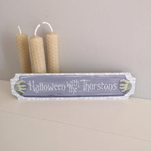Load image into Gallery viewer, Personalised Monster Hands Halloween Metal Sign

