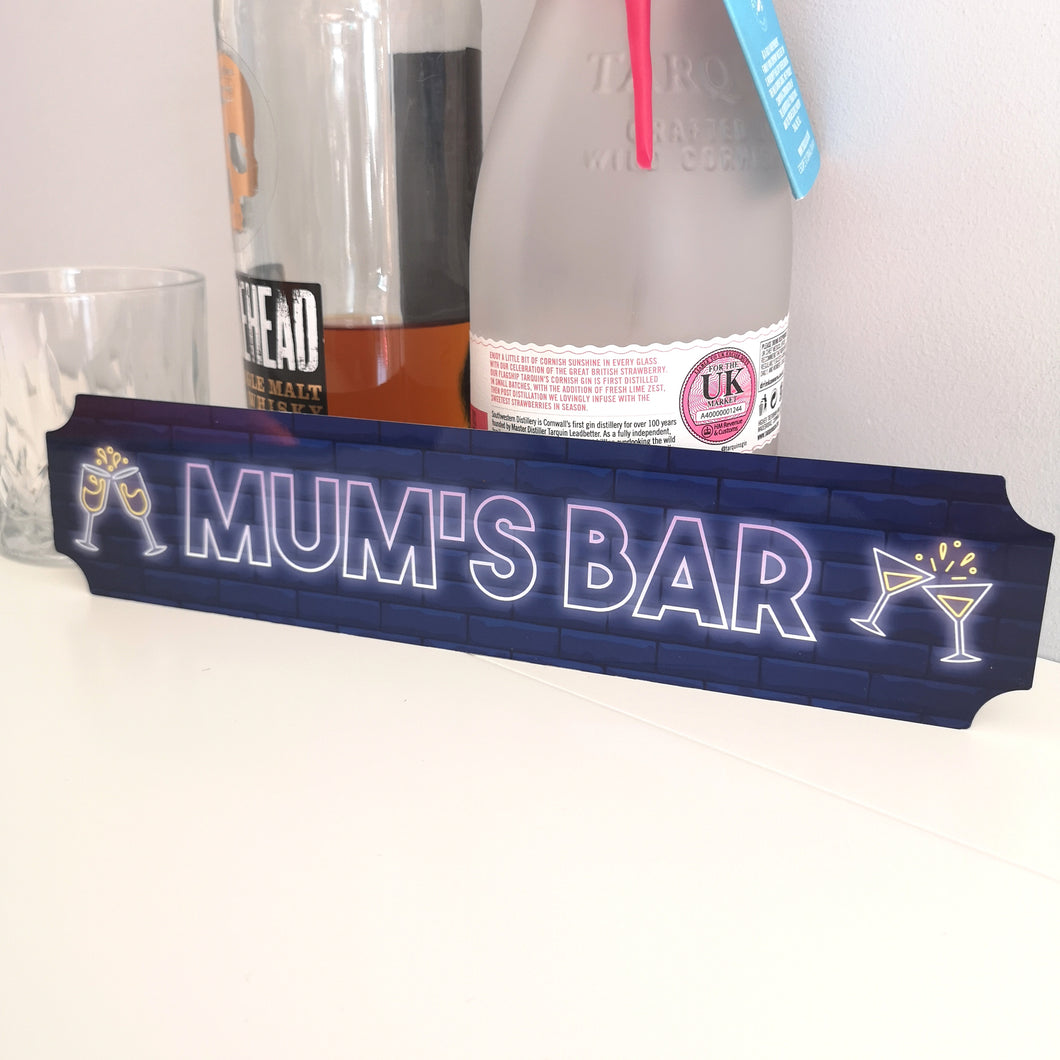 Neon Style Bar sign with Cocktail and Prosecco Design