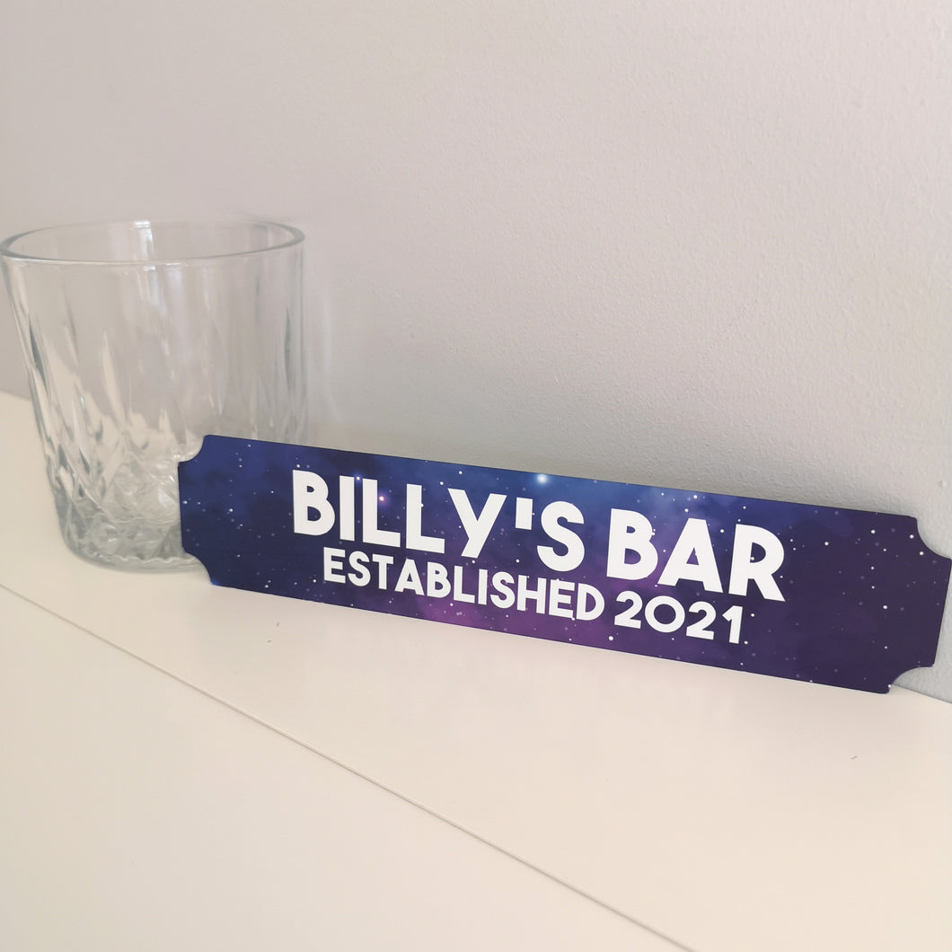 Galaxy Design Bar sign