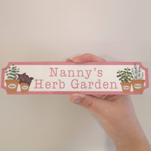 Load image into Gallery viewer, Herb Garden Personalised Metal Sign
