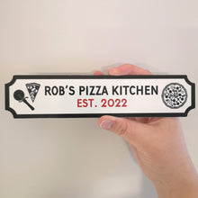 Load image into Gallery viewer, Metal Pizza Kitchen Sign
