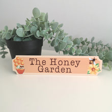 Load image into Gallery viewer, Honey Garden Personalised Metal Sign
