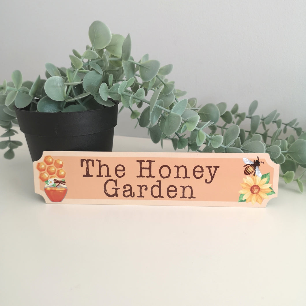 Honey Garden Personalised Metal Sign