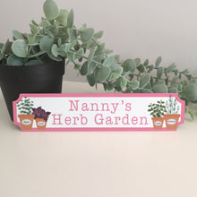 Load image into Gallery viewer, Herb Garden Personalised Metal Sign
