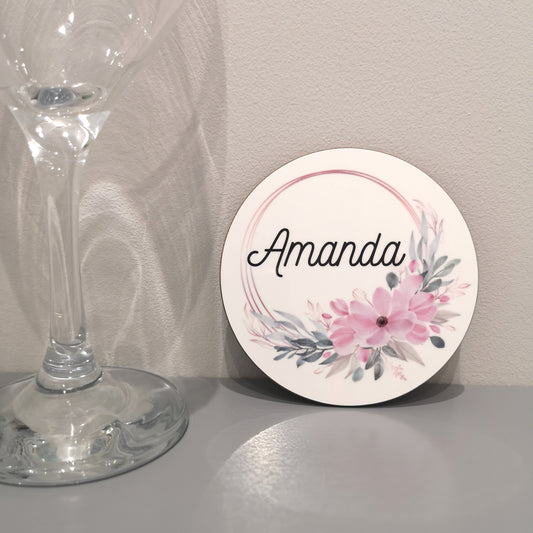 Round Floral Coaster