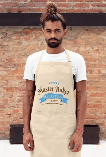 Personalised Master Baker Kitchen Apron