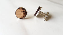 Load image into Gallery viewer, Golf Engraved Oak Cufflinks
