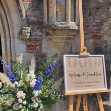 Load image into Gallery viewer, Welcome to our Wedding Engraved Oak Sign
