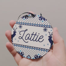 Load and play video in Gallery viewer, Christmas Jumper Personalised Bauble
