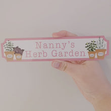 Load and play video in Gallery viewer, Herb Garden Personalised Metal Sign
