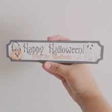 Load and play video in Gallery viewer, Personalised Happy Halloween Sign
