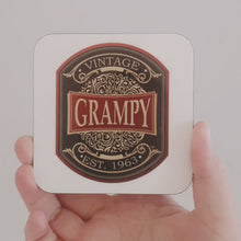 Load and play video in Gallery viewer, Vintage Label Coaster
