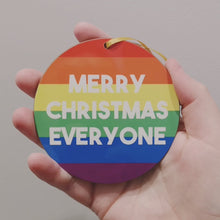 Load and play video in Gallery viewer, Merry Christmas Everyone Rainbow Bauble
