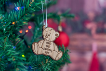 Load image into Gallery viewer, First Christmas 2023 Teddy Oak Christmas Decoration
