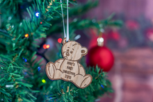 Load image into Gallery viewer, First Christmas 2023 Teddy Oak Christmas Decoration
