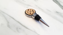Load image into Gallery viewer, Personalised Engraved Oak Bottle Stopper Wine Stop
