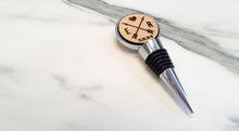 Load image into Gallery viewer, Personalised Engraved Oak Bottle Stopper Wine Stop
