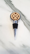 Load image into Gallery viewer, Personalised Engraved Oak Bottle Stopper Wine Stop
