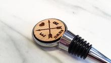 Load image into Gallery viewer, Personalised Engraved Oak Bottle Stopper Wine Stop
