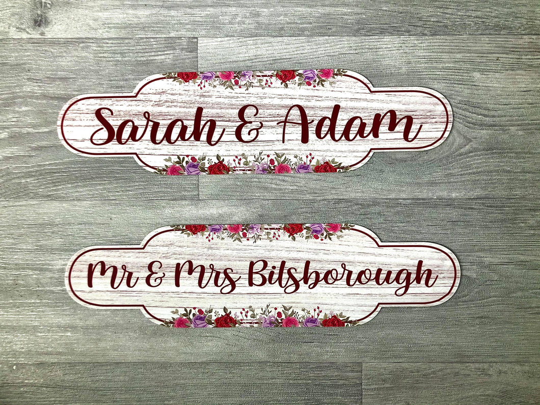 Floral Couples Sign - Made For You Gifts