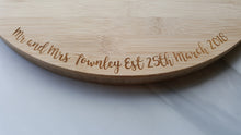 Load image into Gallery viewer, Personalised Bamboo Wedding Cake Board

