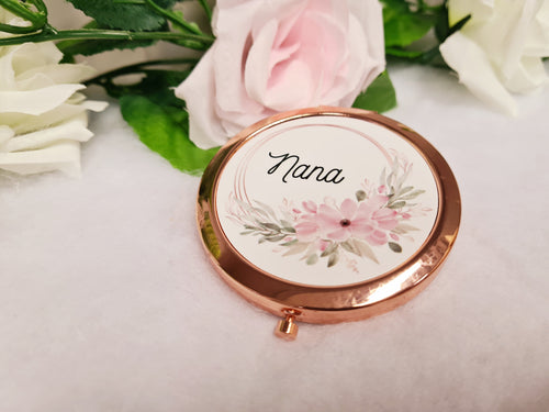 Floral Compact Mirror - Made For You Gifts