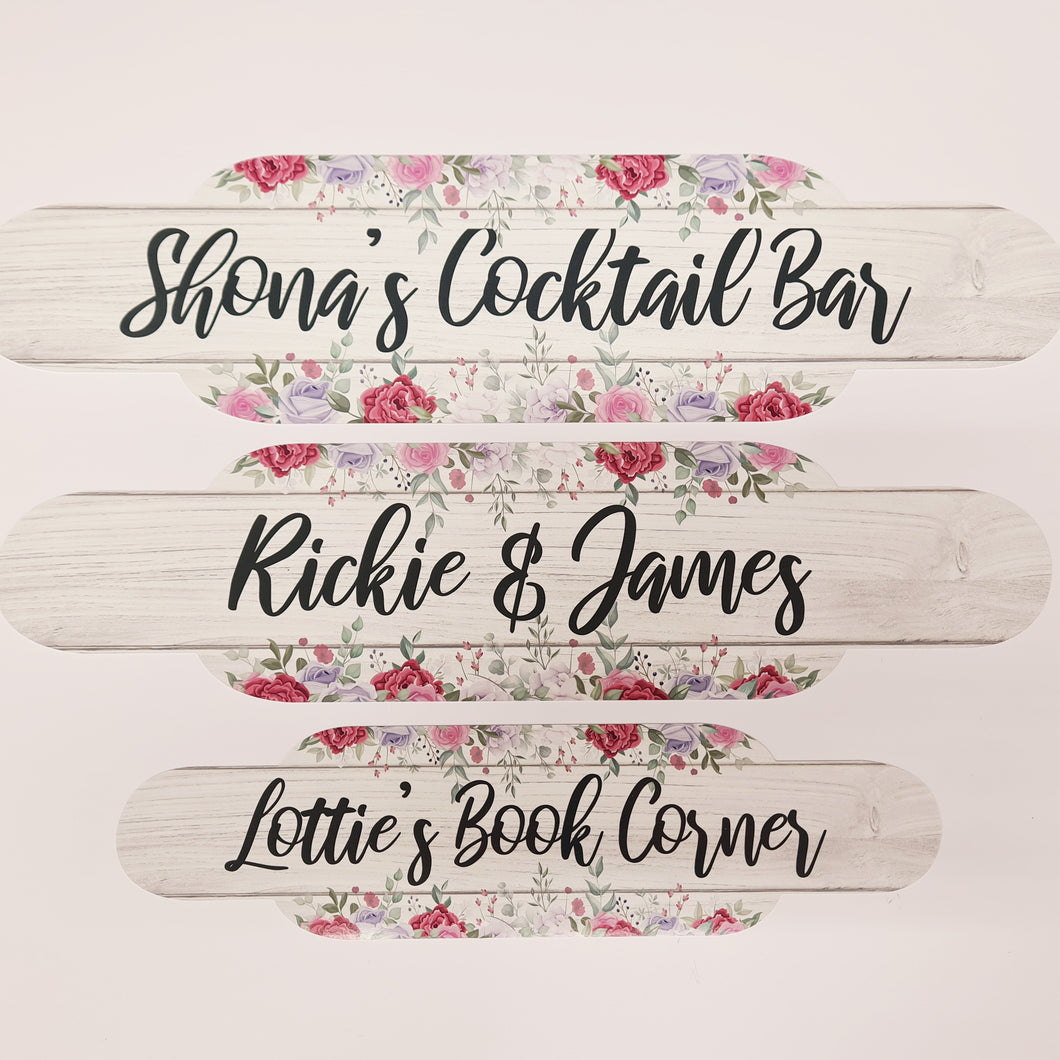 Floral Metal Sign - Made For You Gifts